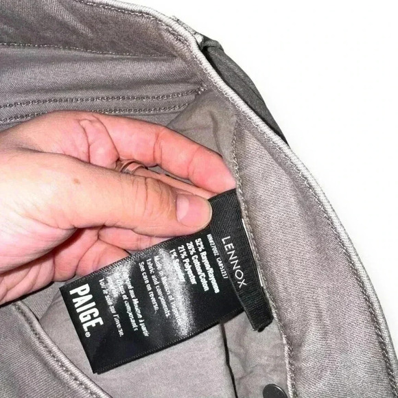 Paige Jeans Men 34x30 Lennox Slim Straight  Stretch Preppy VTG Murky Mist Casual - Picture 8 of 11